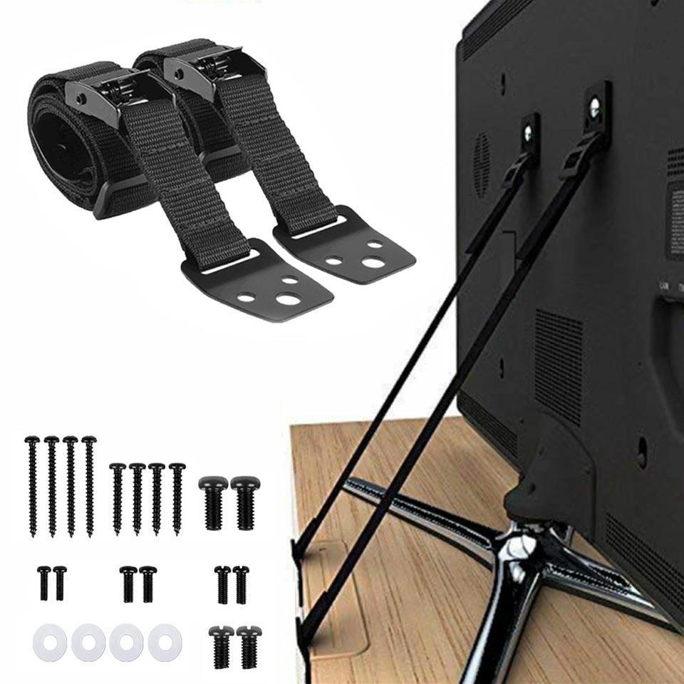 Furniture Hardware Tools - 2 szt. Regulowane paski zabezpieczające telewizor,