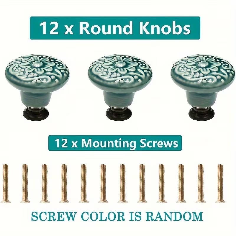12 szt. ceramicznych gałek do  – Furniture Hardware Tools recenzja i cena
