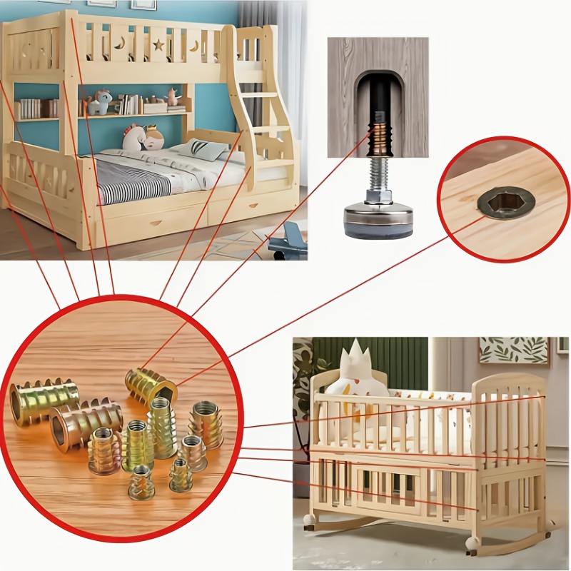 100 szt. Galwanizowane, gwinto – Furniture Hardware Threaded Inserts recenzja i cena